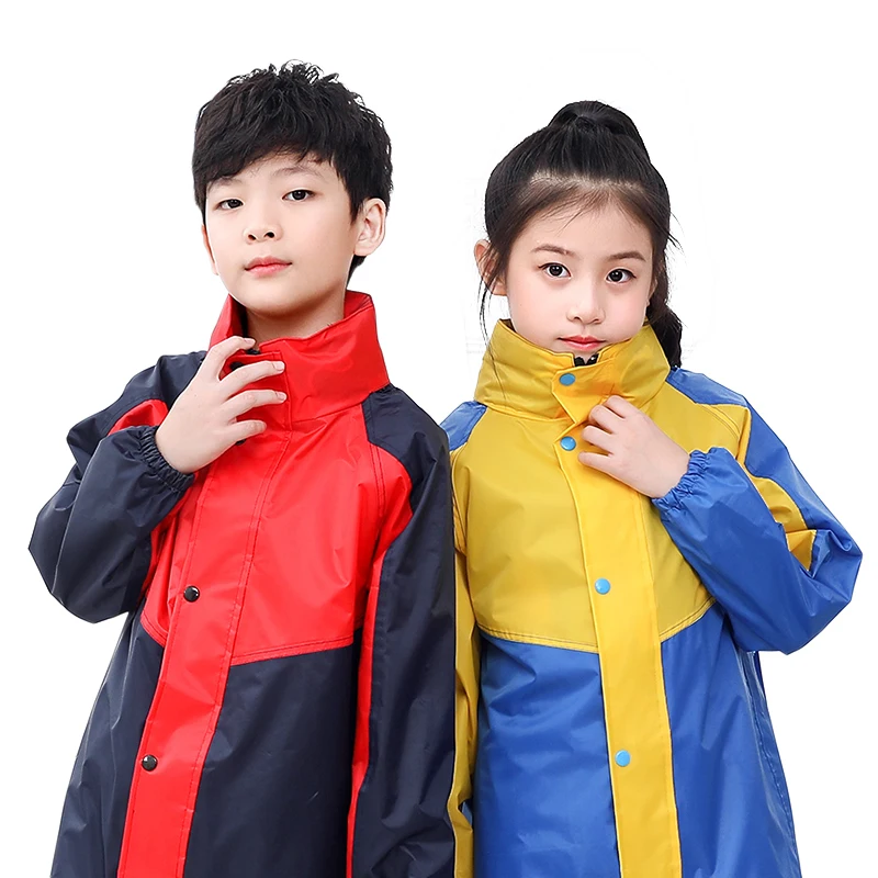 

Kids Raincoat Suit Waterproof Bicycle Hood Windbreaker Raincoats Outdoor Hiking Double Layer Breathable Regenjacke Coats AC50RC