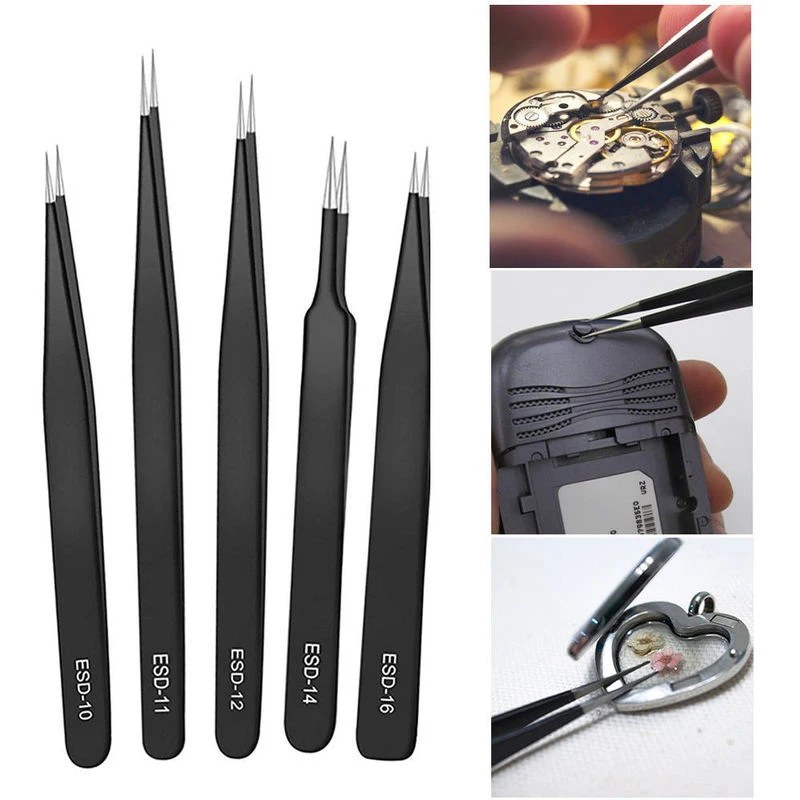 1 10 шт антистатические углеродного волокна электронный Пинцет Набор ОУР