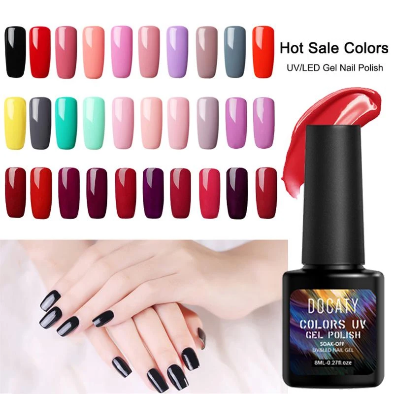Новый 52 Цвета ногтей набор Гибридный гвоздь лак верхнее покрытие краска гель