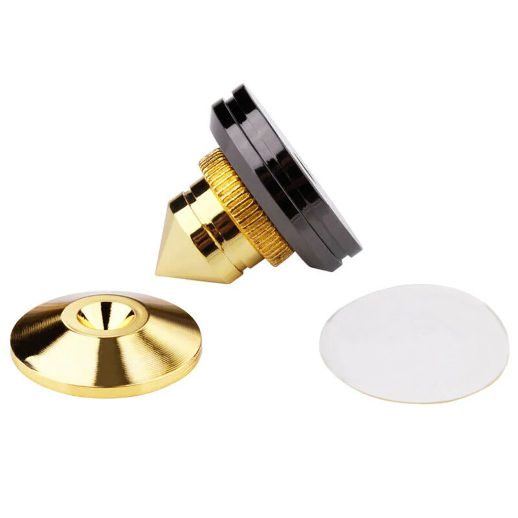 1Sets Gold Speaker Spikes Subwoofer Isolation CD Amplifier Turntable Pad Stand Feet #Y5 | Обустройство дома