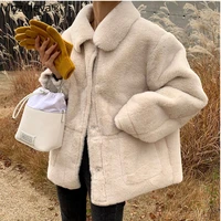 mozuleva 2021 fur strip sewed toghter winter woman jacket high street faux fur coats and jackets winter coat women elegant