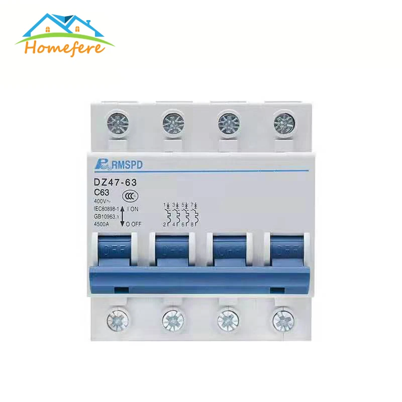 DZ47 63 1P 2P 3P 4P УЗО токовый выключатель 16A 32A 63A мини Чоппер MCB|Автоматические