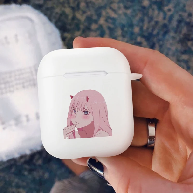 

Anime Darling In The Franxx HIRO Zero Two AirPods 1/ 2 Protection Case TPU Anime Apple Earphone Case for Airpods 1/ 2 Protector