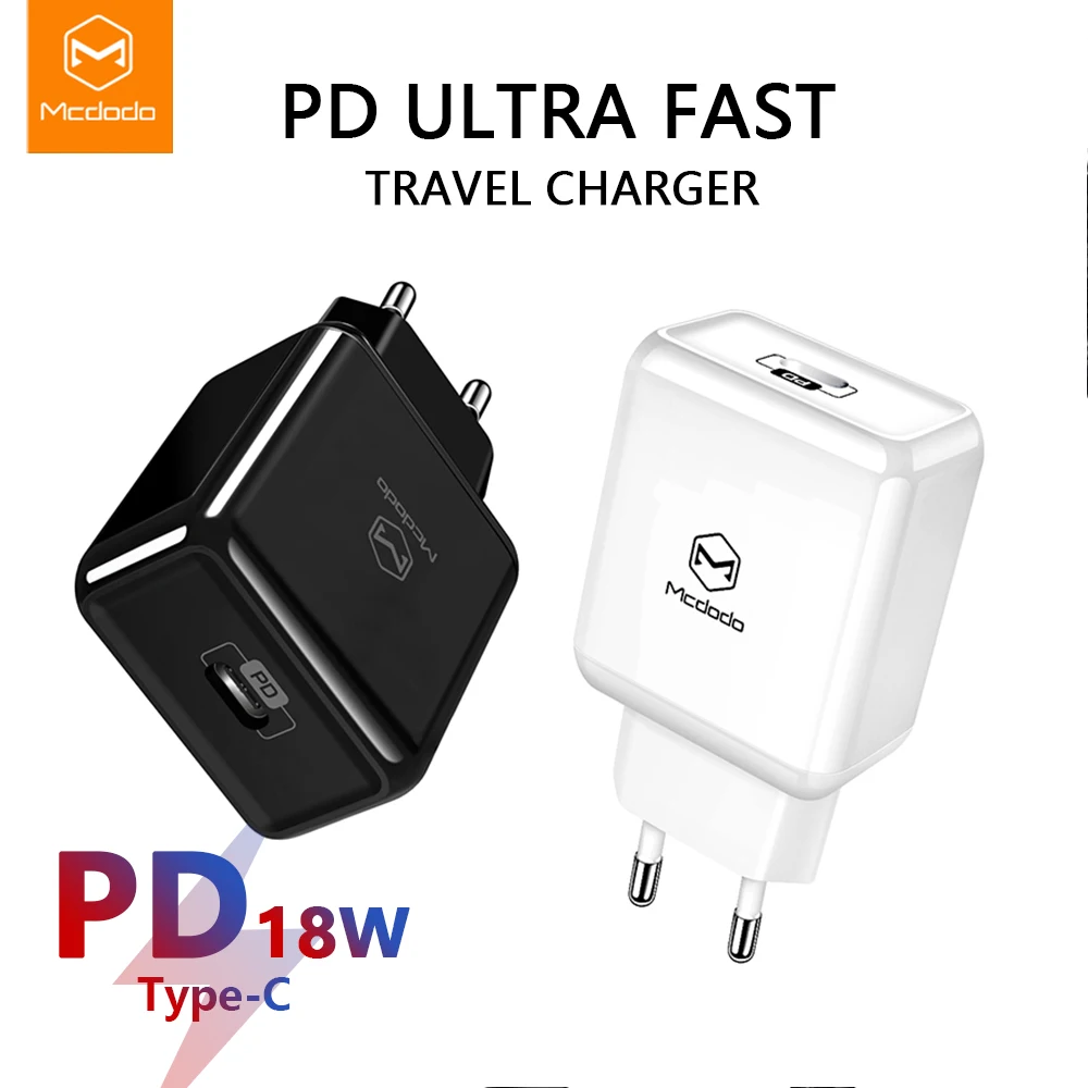 Mcdodo EU/US/UK usb type C PD 3 0 зарядное устройство 18 Вт Быстрая зарядка для MacBook iPhone 11 samsung Xiaomi