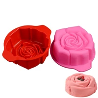 3d rose silicone cake mold non stick chocolate dessert pastry mould maker baking tray pan kitchen handmade diy decorating tools