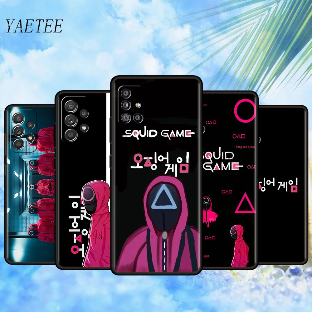 

Squid Game Hot Sale Cases For Samsung Galaxy A51 A71 A12 A21s A72 A52 A42 A32 A22 A41 A31 A02s A03s Silicone Phone Coque Luxury