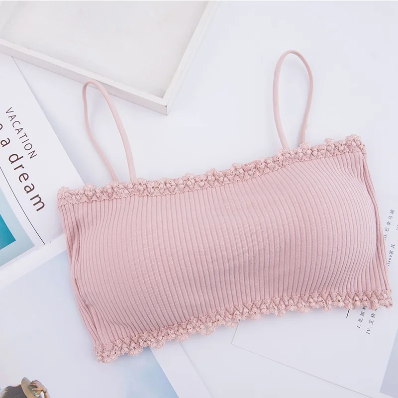 Женский короткий топ бюстгальтер без косточек на груди нижнее белье для девочек