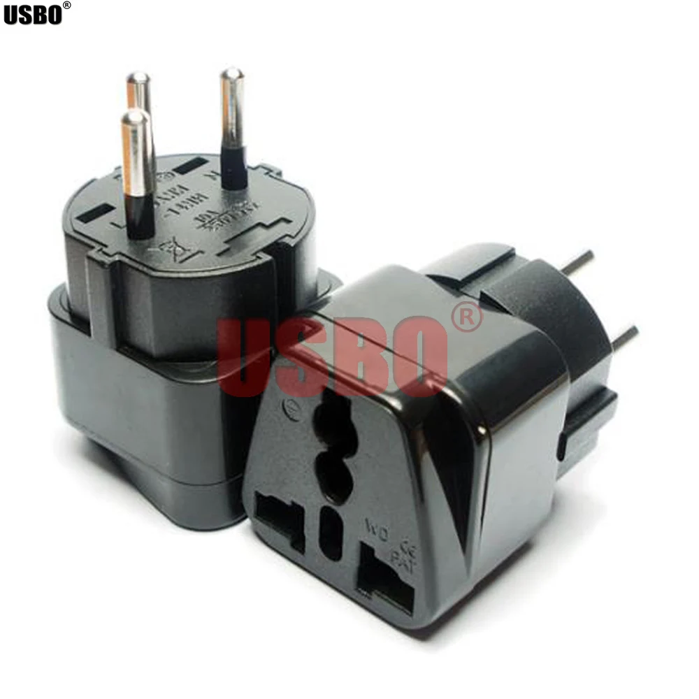 Черный дорожный адаптер 10А 250 В австралийский британский американский