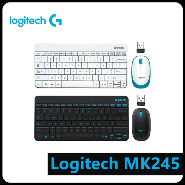 Logitech MK245 USB Nano беспроводная эргономичная Мини Клавиатура 1000DPI комплект мыши