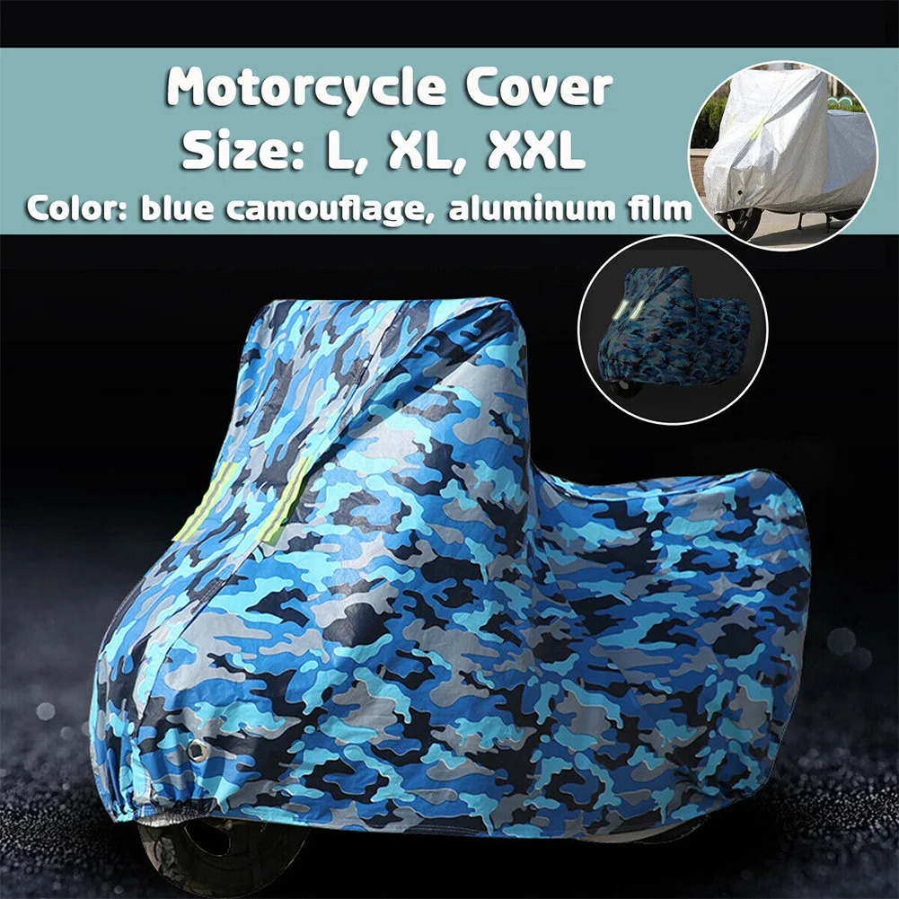 

Motorcycle Buckle Anti Theft Thicken Oxford Cloth Printed Reflective Strip Back Fluff Insulated Protect Cover Accessories