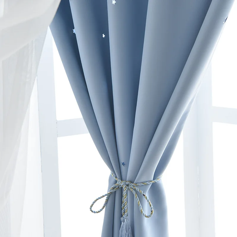 Корейские высокоточные занавески на липучке без перфорации затеняющие красные