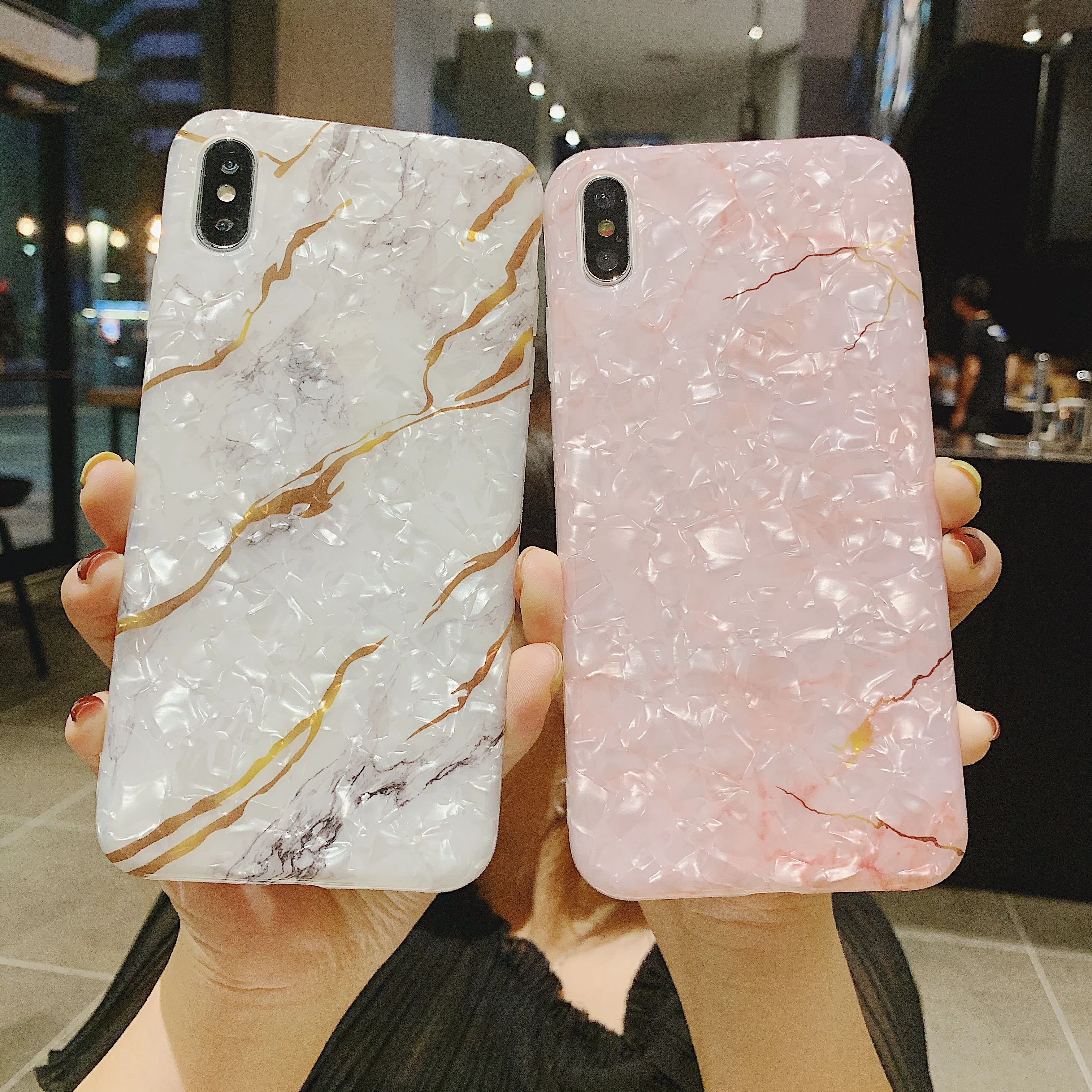 Elala блестящий Мраморный чехол градиентного цвета для iphone XR X XS Max 6 S 7 8 Plus Мягкий