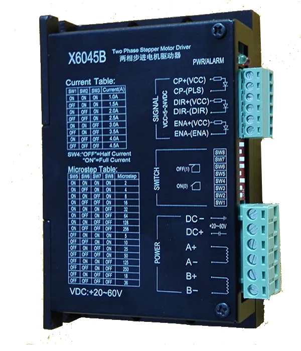 Драйвер шагового двигателя X6045B ток 4.5A 24-60VDC диск 2-фазный серии 57 моторы |