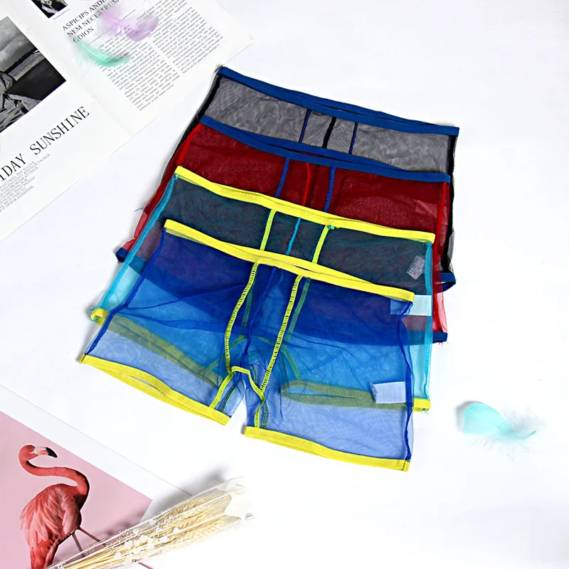 OLOMLB модное ФЛУОРЕСЦЕНТНОЕ крутое Сетчатое Мужское нижнее белье сексуальное