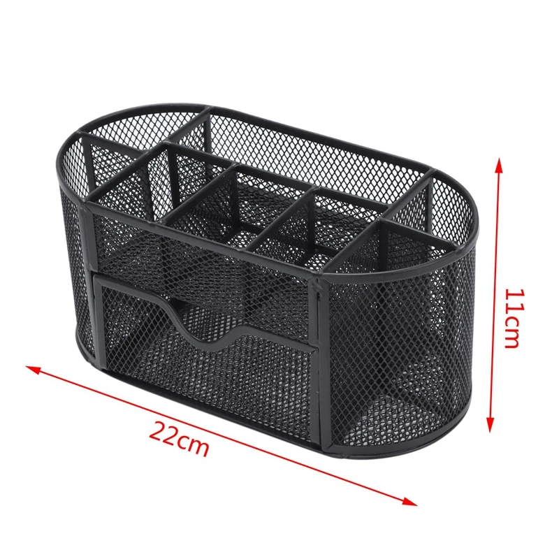 Многофункциональный настольный металлический ящик для хранения 9 компонентов