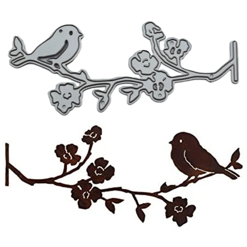 

Bird Flower Metal Cutting Dies Stencils DIY Scrapbooking Album Paper Card Template Mold Embossing Craft Decoration