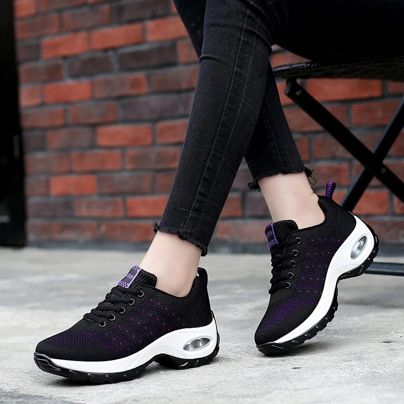 Женская обувь для бега увеличивающая рост Дышащие Прогулочные кроссовки