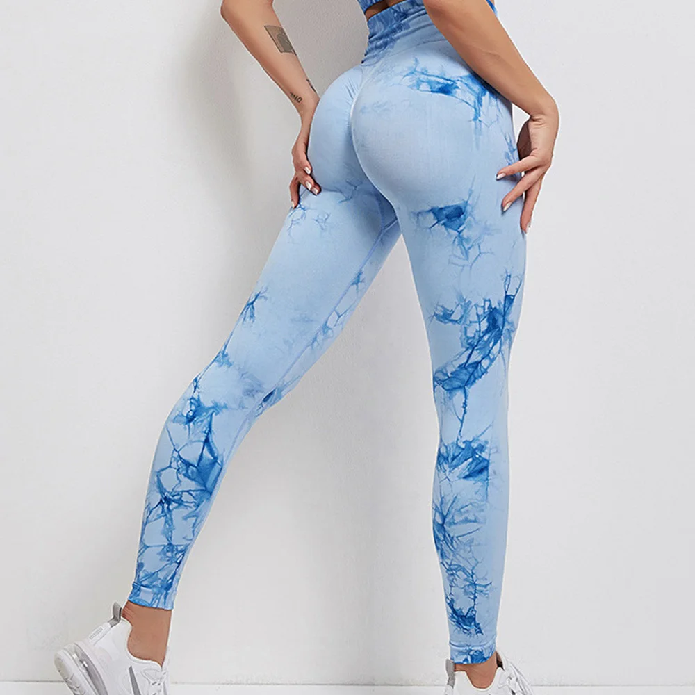 Sport Leggings Women Tie Dye Yoga Pants High Waist Sports Tights Woman Push Up Leggings Yoga Women's Sports Pants Gym Leggings