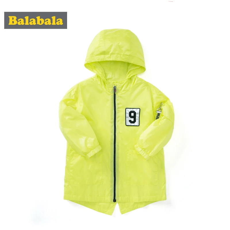 Детская куртка Balabala для мальчиков модная весенняя с капюшоном и длинным рукавом