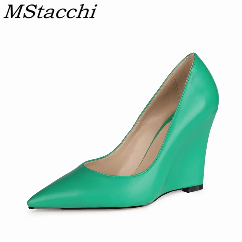 

Mstacchi Elegant Office Women High Heels Shoes Ladies Candy Colors Pointed Toe Shallow Single Shoes Woman Casual Shoes Footwear