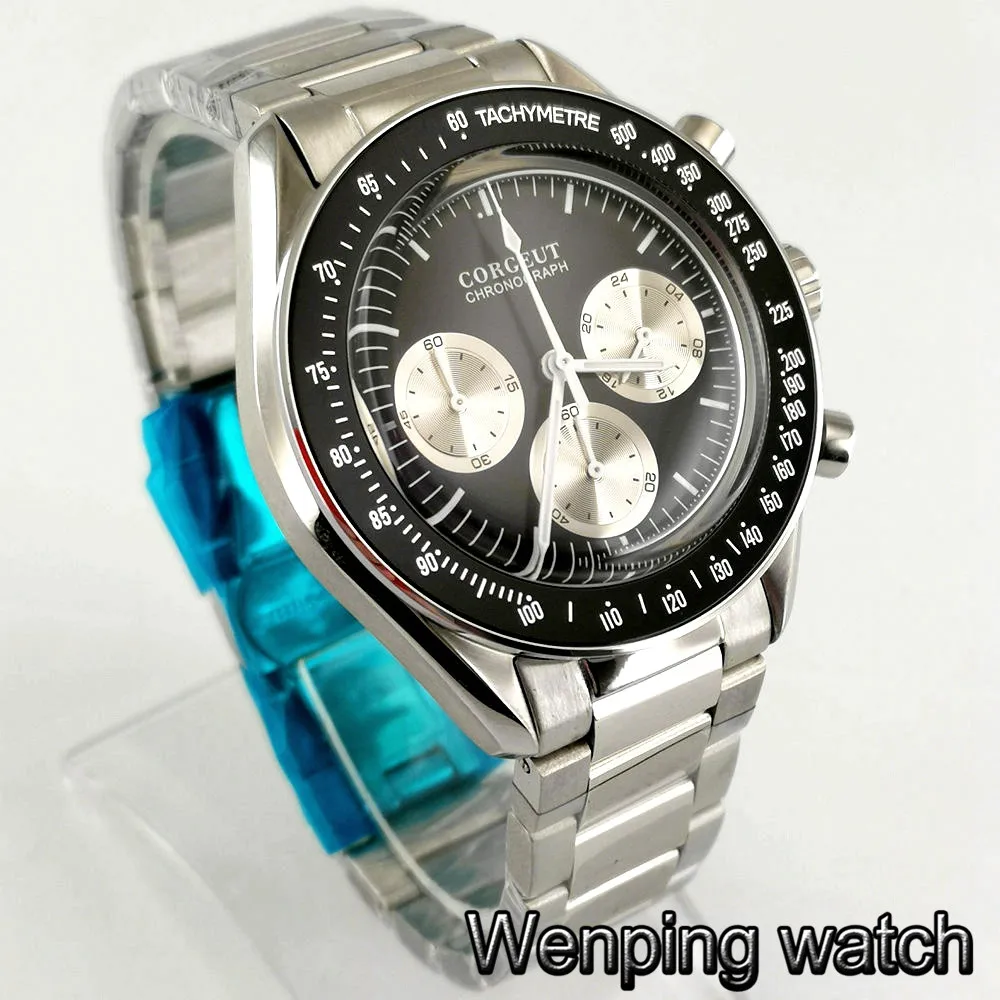 Мужские кварцевые часы с хронографом 40 мм | Наручные