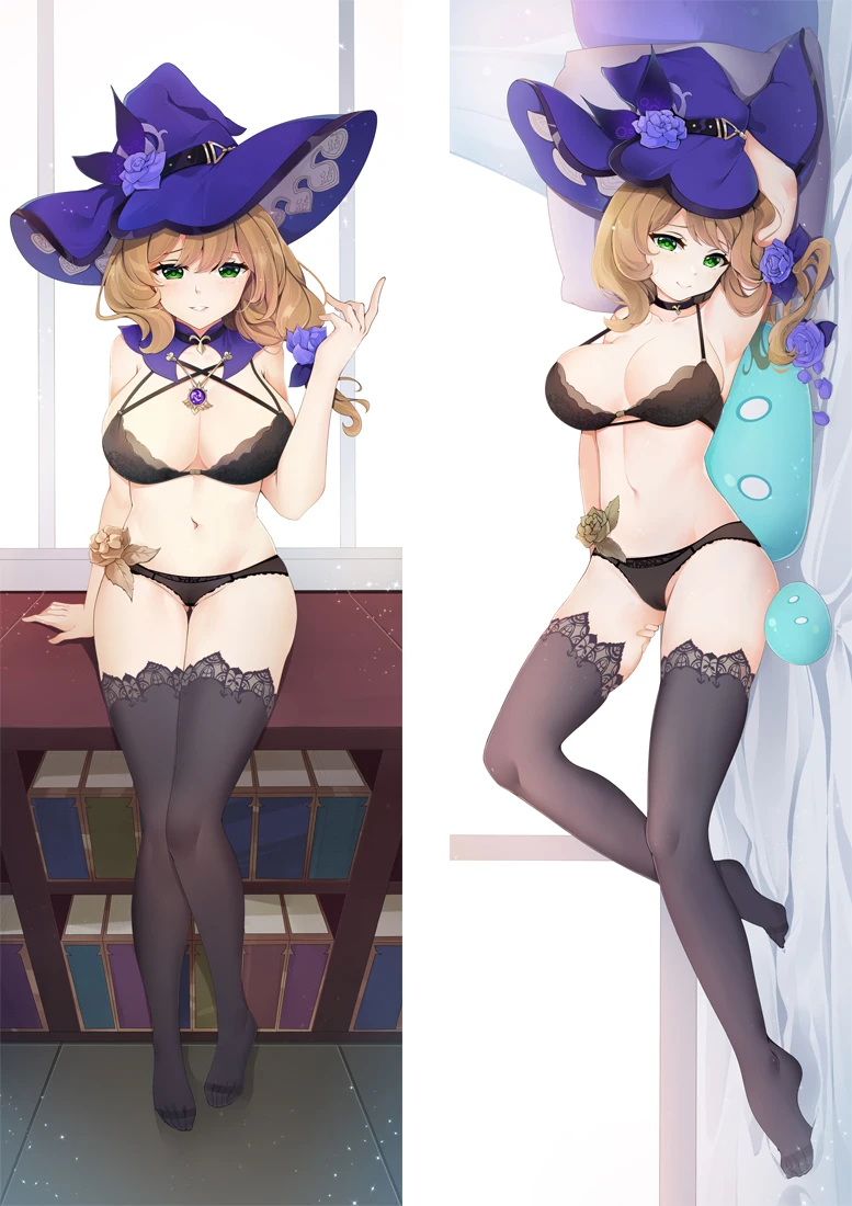 Игра Genshin воздействия Лиза Косплэй Сексуальная Подушка Dakimakura Чехол обниматься