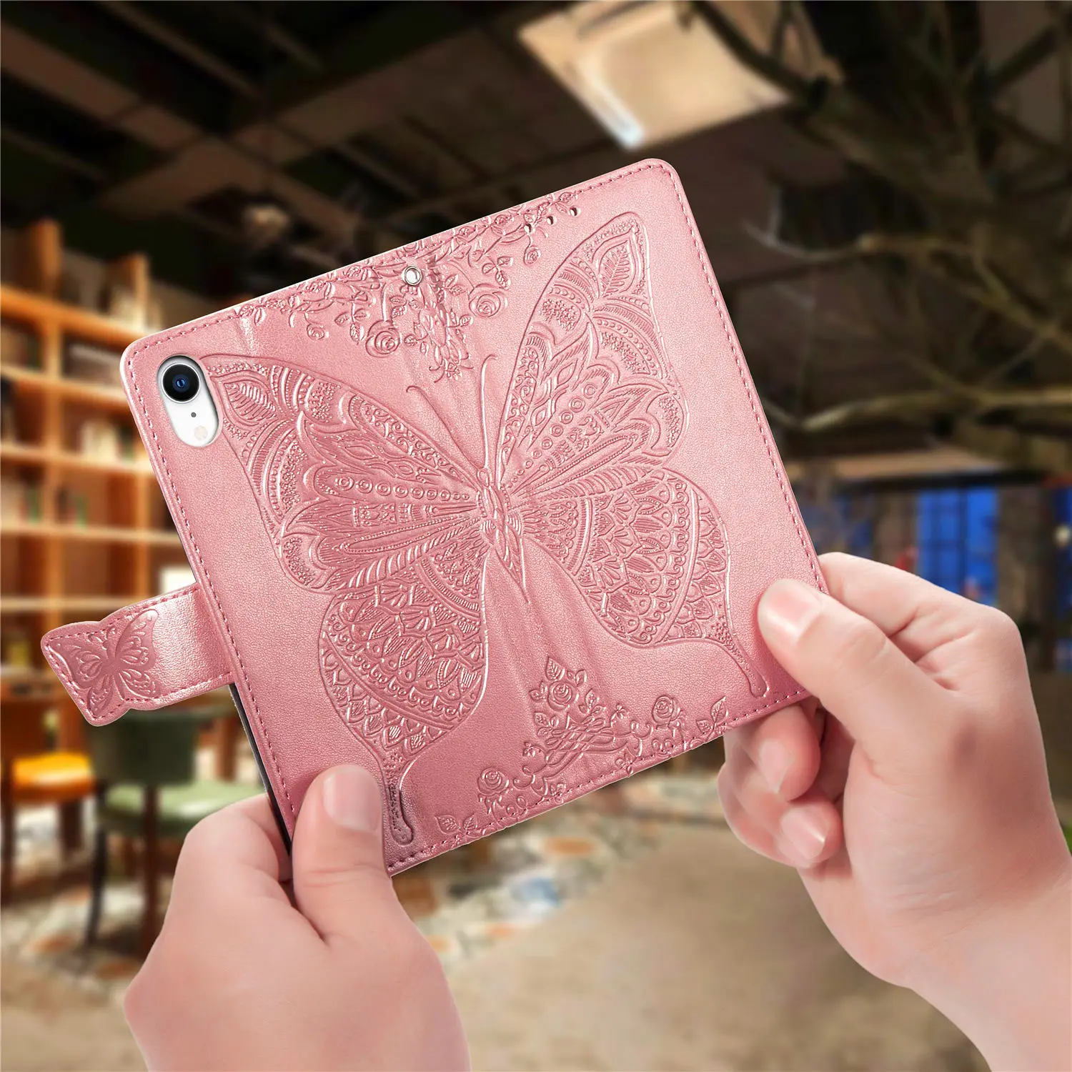 Leather Wallet Flip Case Slot Card For iPhone 11 Pro Max XR Xs 8 7 Plus 6P 6S Luxury Butterfly PU Cover | Мобильные телефоны и