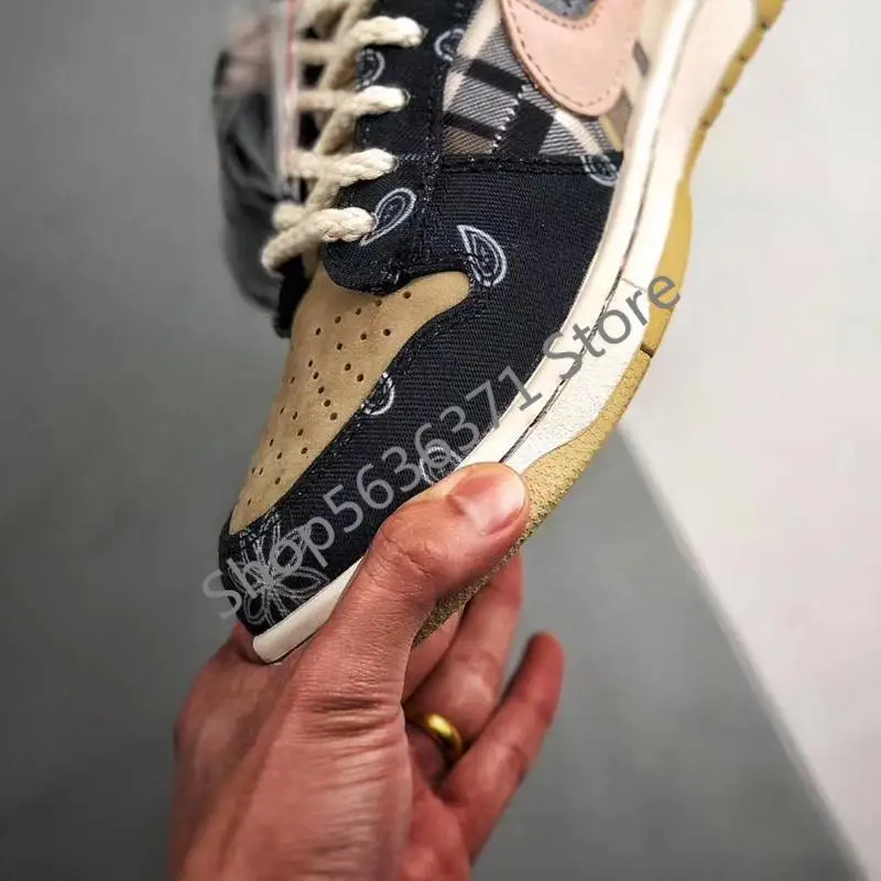 Замшевые кроссовки Travis Scott x SB Dunks спортивная обувь для мужчин и женщин лучшего