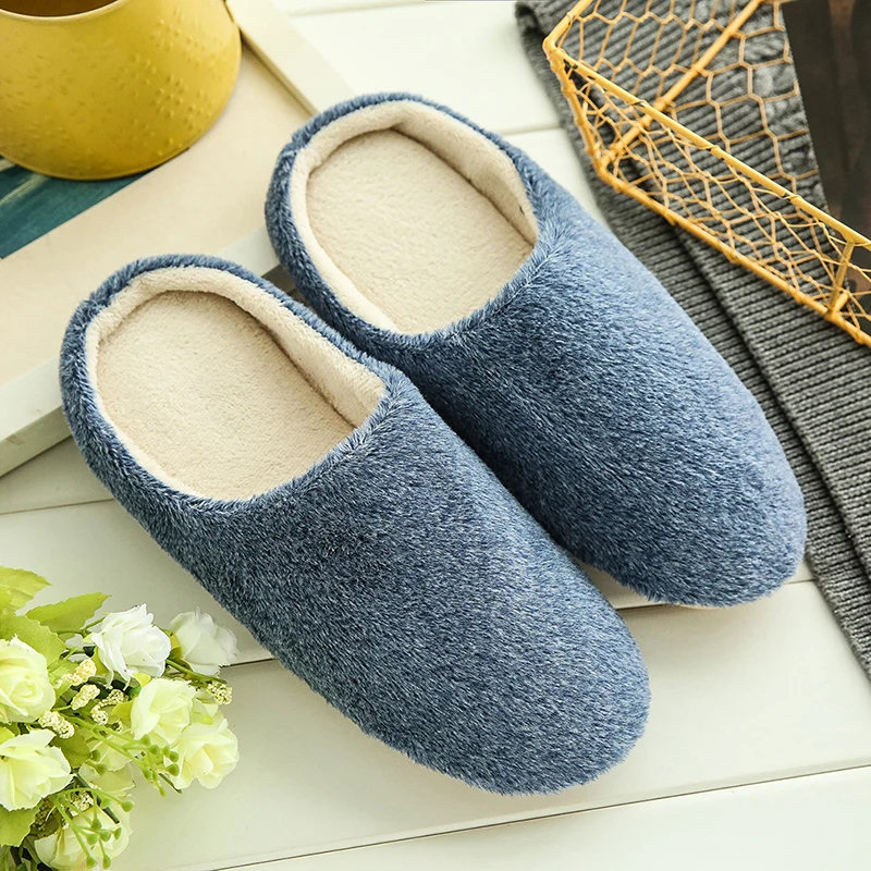 

2018 Woman Slippers Indoor Home Slipper Soft Warm Plush Shoes Men Woman Slippers Couples Shoes Non-Slip Floor Footwear Zapatos