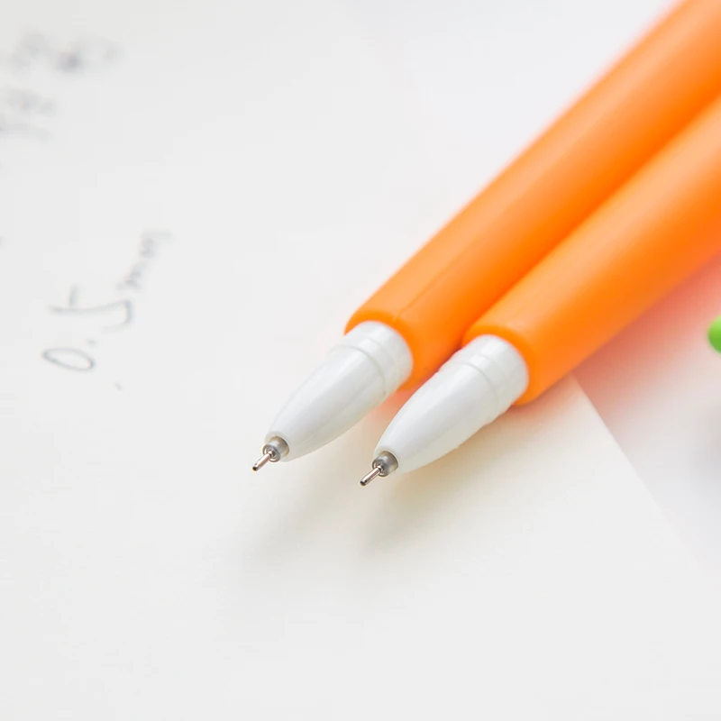 2 предмета 0 5 мм Новинка Свежий гелевая ручка в форме морковки рекламных подарков