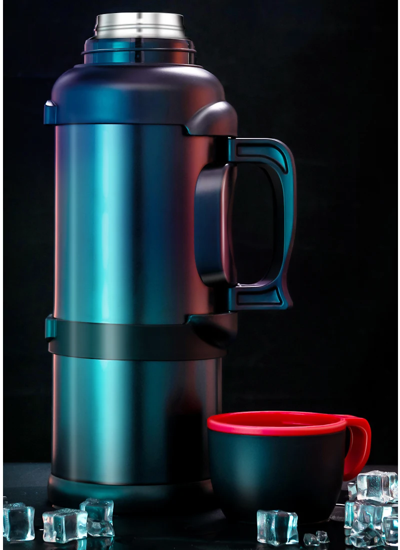

4L Stainless Steel Tumbler Outdoor Thermos Large-capacity Water Bottle Household Portable Thermos Mug Insulated Sports Bottle