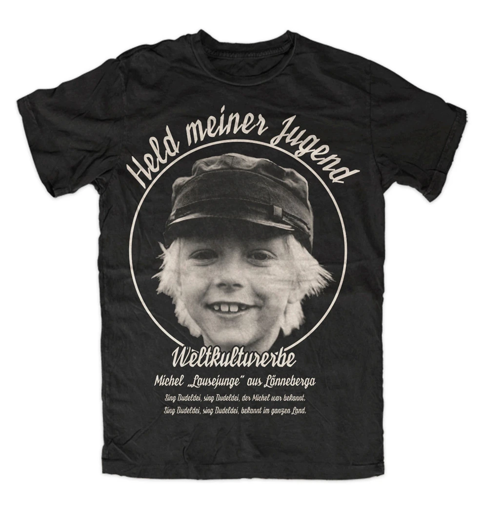 Michel/футболка Черная детская футболка в стиле ретро с надписью World Heritage Ostkult лучшие