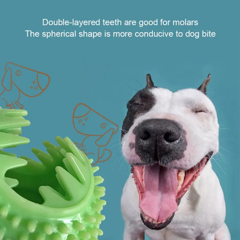 

Dog Toy Interactive Dog Ball Toys For Puppy Chew Bite Tooth Cleaning Toothbrush Feeding Silicon Suction Cup Tug Toy Dropshipping