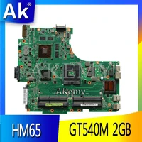 ak n53sn laptop motherboard for asus n53sn n53sm n53sv n53s n53 test original mainboard gt540m 2gb hm65