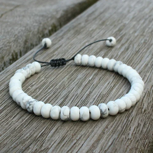White turquoises Милый медведь мода 4*6 мм бусины «счеты» Амазонит браслет из бисера для женщин девочек счастливый браслет дружбы пары ювелирные изделия - Окраска металла: White turquoises