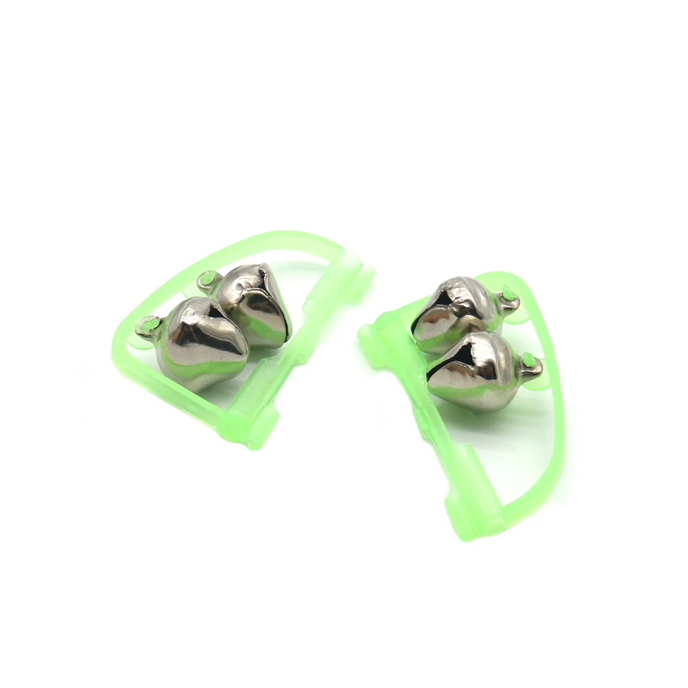 

10Pcs Luminous Light Twin Bells Clip On Night Fishing Rod Bite Alarm Fishing Rod fishing Tackle Accessories