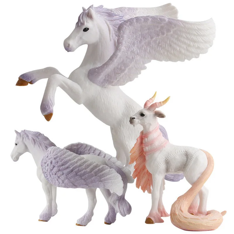 Pegasus Единорог экшн и игрушка фигурки Elf Tenma миниатюрные животные модель для детей
