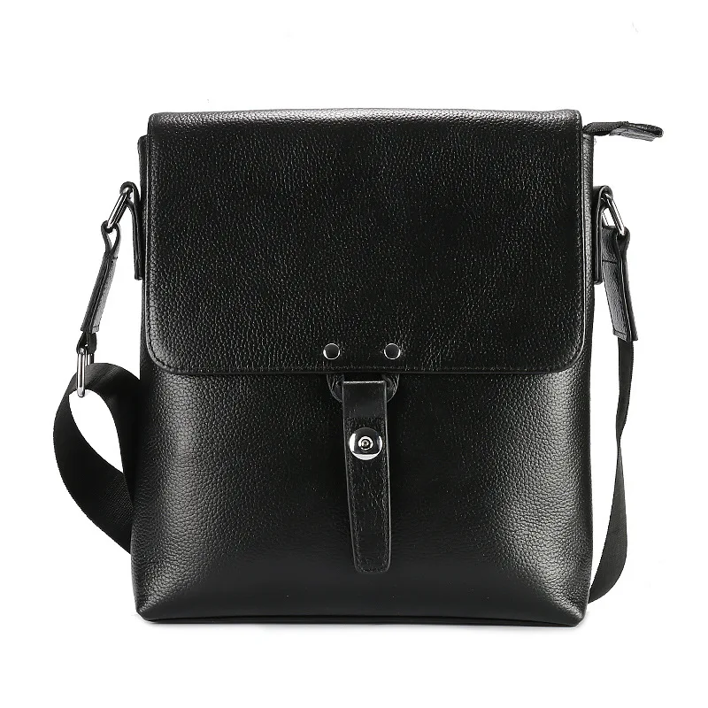 Genuine Leather Men Bag Casual Business Man Shoulder Crossbody Bags Cowhide Large Capacity Travel Messenger Black New |