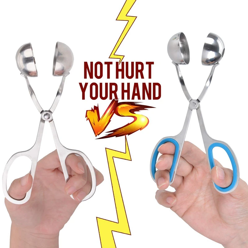 Мясорубка 2 шт. щипцы из нержавеющей стали для мясных шариков со съемными