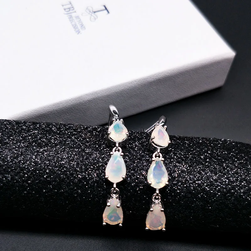 Женские длинные серьги с застежкой TBJ ювелирные изделия натуральным австрийским