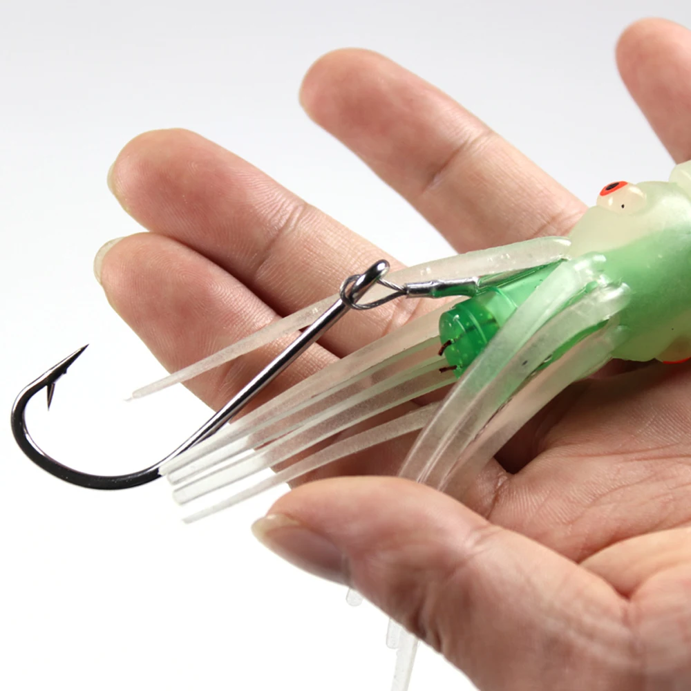 1 шт. электронный светодиодный мягкий кальмар приманка мигающий кальмарный джиг