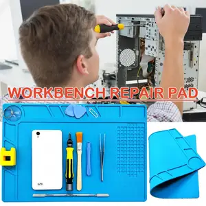 Магнитный силиконовый рабочий коврик для обслуживания компьютера мобильный телефон, термостойкий, теплоизоляционный, силиконовый коврик