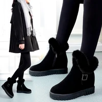 snow boots women winter 2022 new korean version plus velvet comfort warmth fashion increased side zipper women cotton shoes