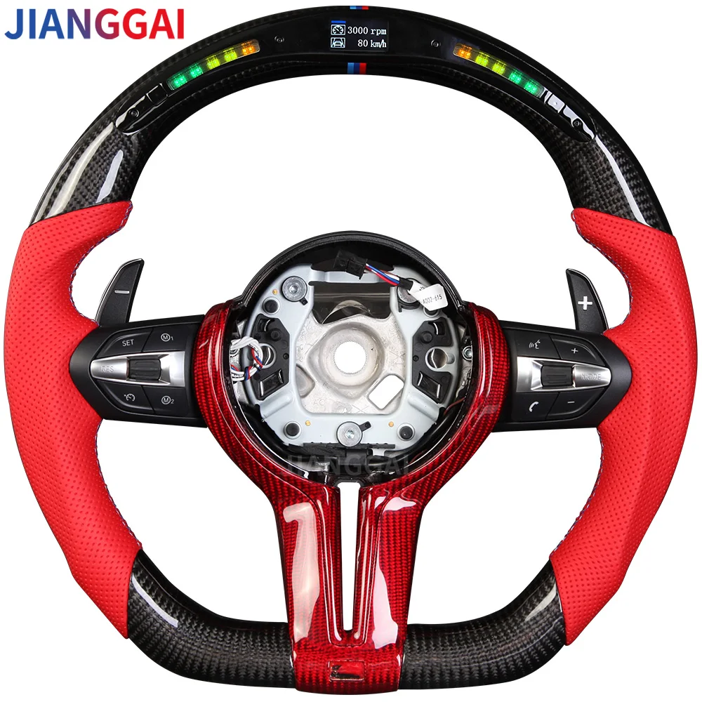 

Steering Wheel Fit For BMW M3M5 1- 4 Series X1 X2 X3 X4 X5 X6 LED Shift Light Customized Racing Wheel
