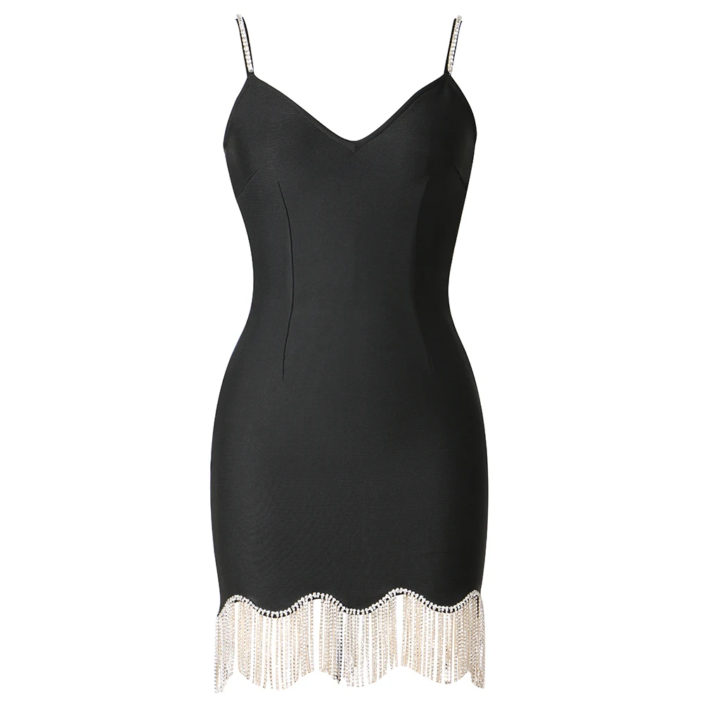 

New Beading Elegant Sexy Women Dresses Ladies Clothes Party Fashion Women Spaghetti Straps Backless Sleeveless Sexy Dress