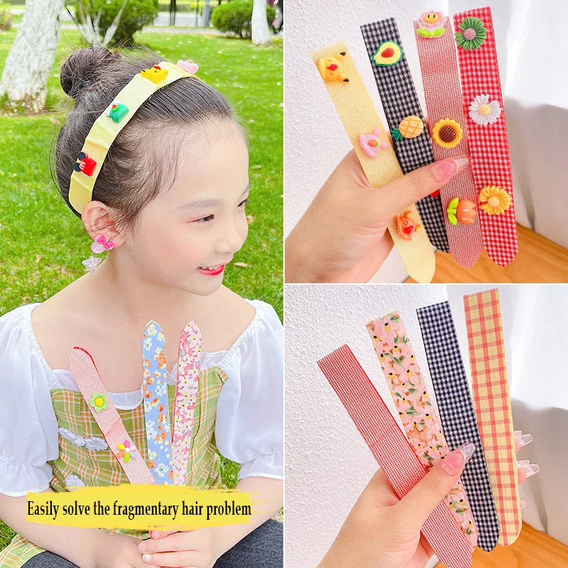 

2PCS Velcro Children’s Hair Tie For Girls Baby Hairbands Headbands Hairpins Clip Headdresses Fashion Hair Hoop Kids Accessories