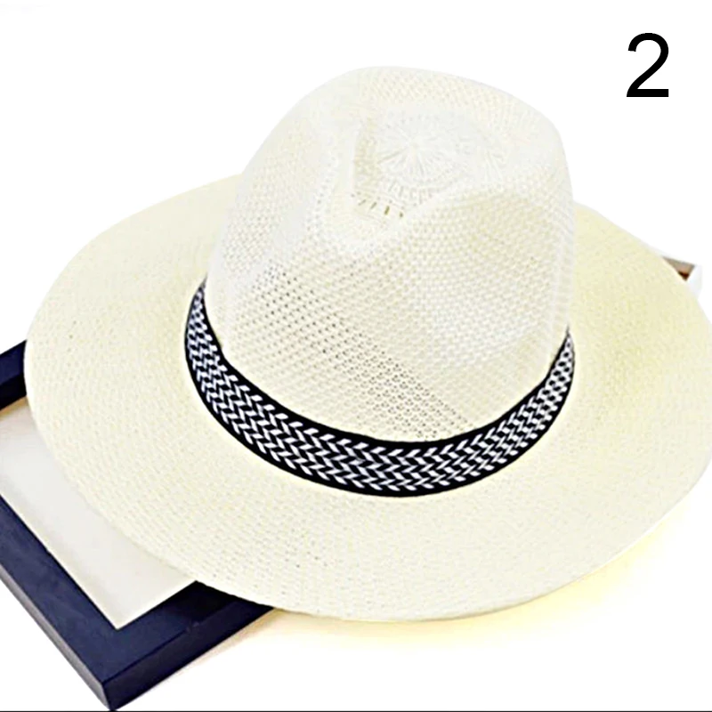

Unisex Sun Hat Casual Vacation Straw Hat Women Wide Brim Beach Men Hats Foldable
