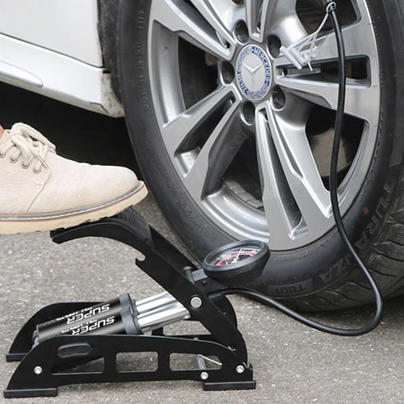 

Bicycle Inflator Motorcycle Foot Inflator High Pressure Inflation Pump Foot Inflator Car Inflation Pump Bike Pump Inflator