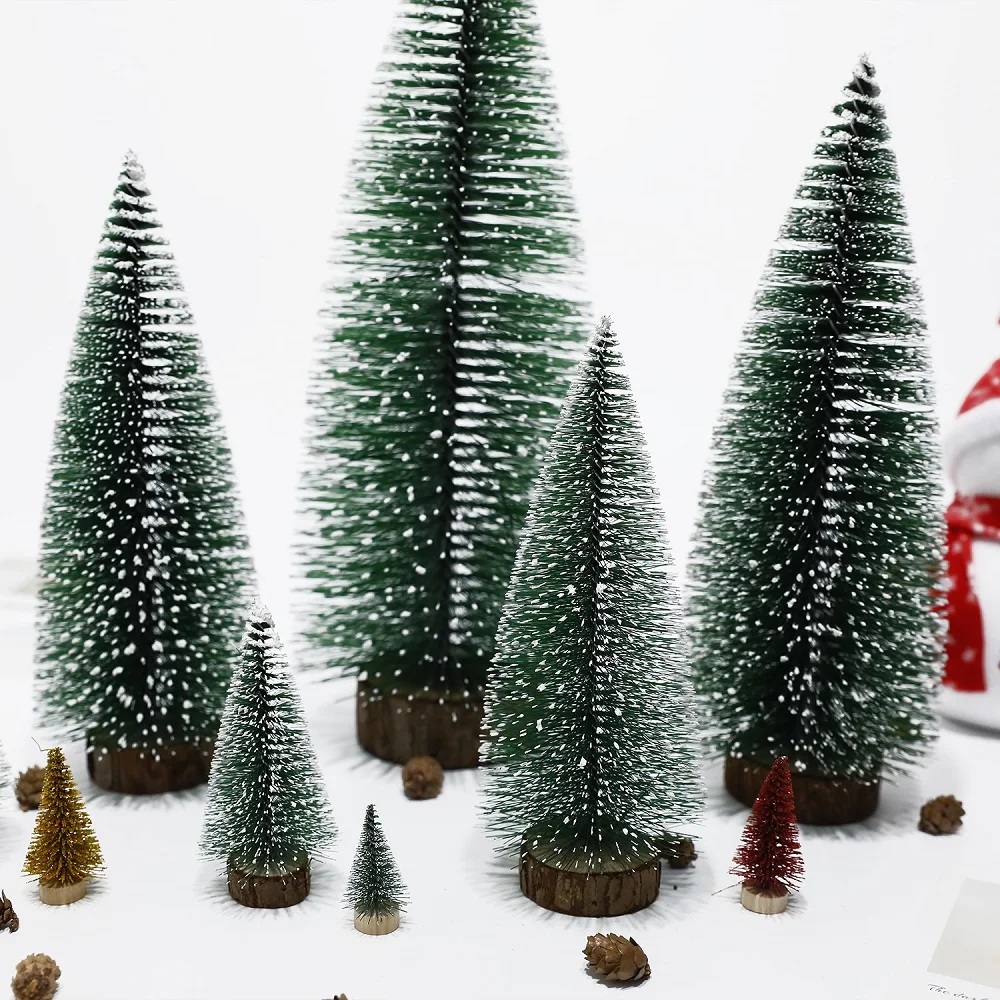 1 шт. искусственная Мини Рождественская елка снег мороз маленькая сосновая