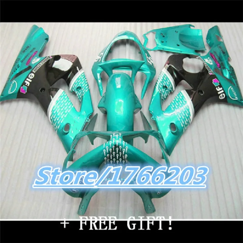 

New ABS Injection Mold Full Fairings Kit Fit for kawasaki Ninja ZX6R 636 2003 2004 03 04 6R custom green black